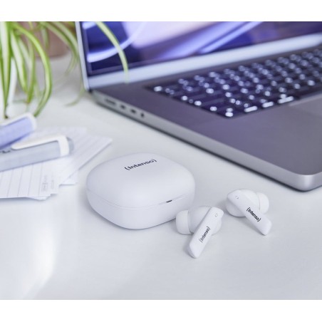 Auriculares intenso 3720502 con micrófono blanco