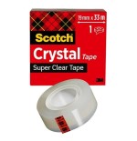 Scotch cinta adhesiva 600 supertransparente crystal 19mm x 33m caja individual