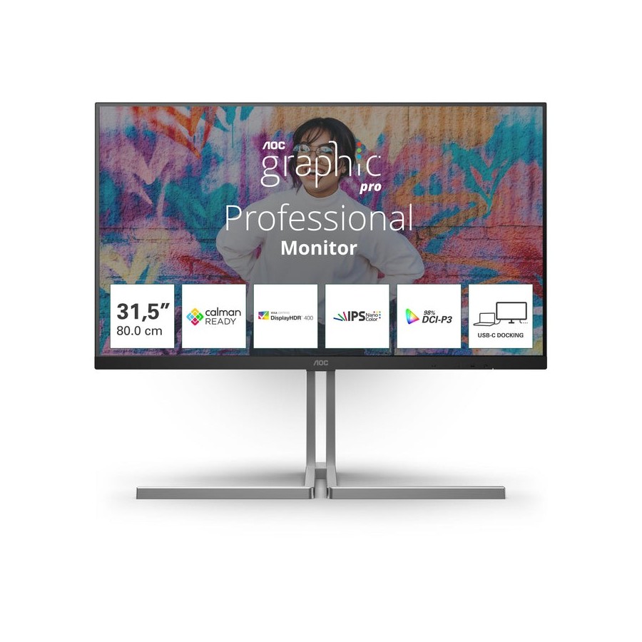 Monitor aoc 32" u32u3cv  led negro
