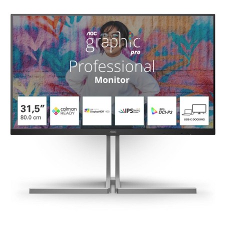 Monitor aoc 32" u32u3cv  led negro