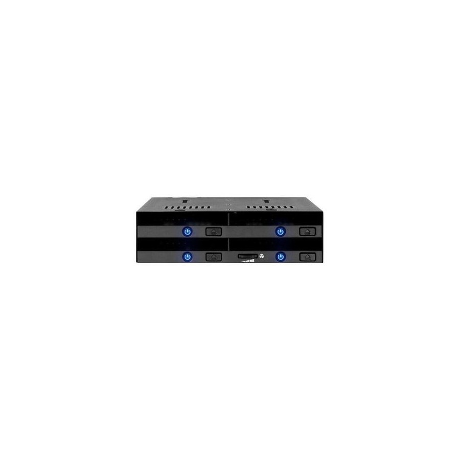 Icy box flexidock mb014sp-b r1, marco extraíble negro mb014sp-b r1