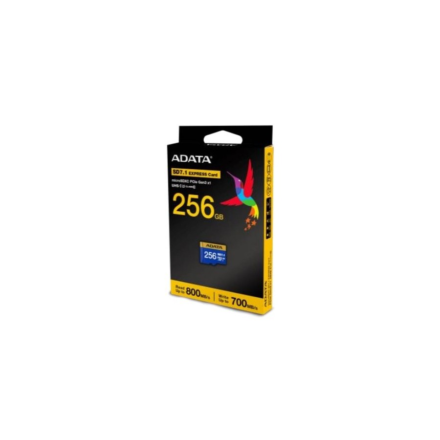 Tarjeta de memoria adata premier extreme microsdxc 256 gb,  azul/amarillo