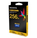 Tarjeta de memoria adata premier extreme microsdxc 256 gb,  azul/amarillo