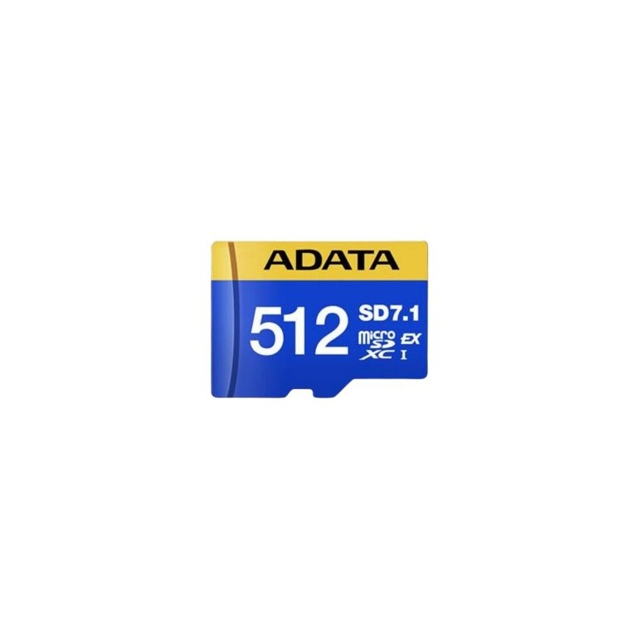 Adata premier extreme microsdxc 512 gb, tarjeta de memoria azul/amarillo