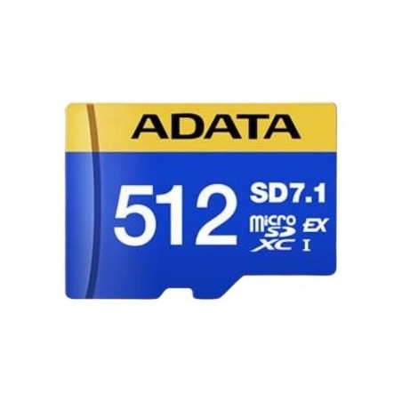 Adata premier extreme microsdxc 512 gb, tarjeta de memoria azul/amarillo