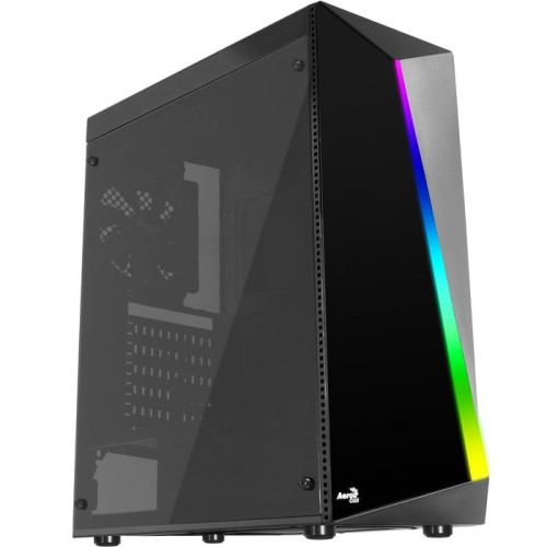 Caja pc aerocool semitorre shardusb 3.02*usb 2.0audio/microfonosoporta gpu hasta 355mmlateral transparentefrontal rgb led