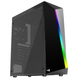 Caja pc aerocool semitorre shardusb 3.02*usb 2.0audio/microfonosoporta gpu hasta 355mmlateral transparentefrontal rgb led