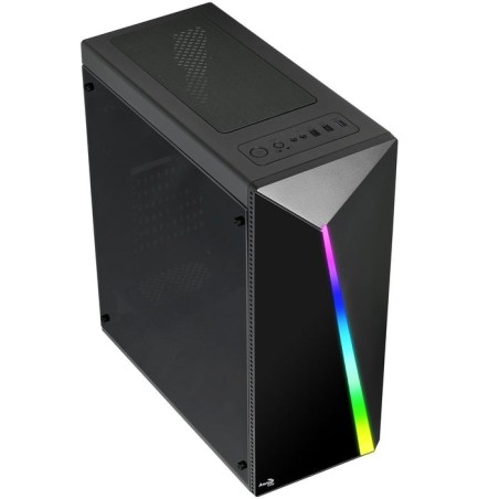 Caja pc aerocool semitorre shardusb 3.02*usb 2.0audio/microfonosoporta gpu hasta 355mmlateral transparentefrontal rgb led