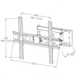 Soporte pared  art ramt ar-53 ar-53 22-55 para lcd led negro 35kg ajuste vertical y de nivel