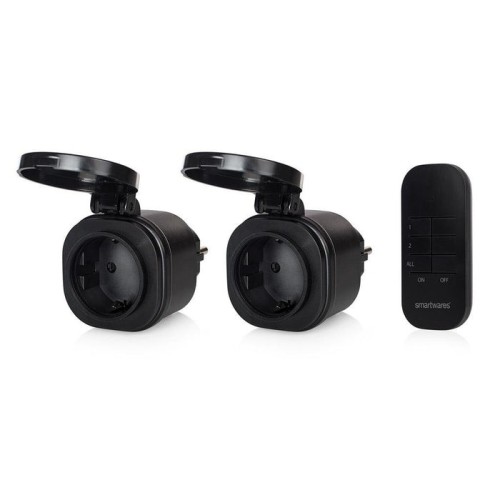Set de mini enchufes para exterior smartwares sh4-99653 negros