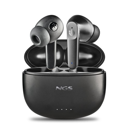 Auriculares bluetooth ngs ártica hush con estuche de carga autonomía 4h negros