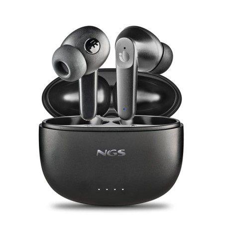 Auriculares bluetooth ngs ártica hush con estuche de carga autonomía 4h negros