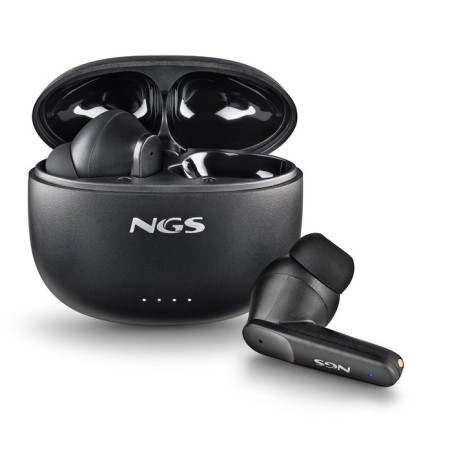 Auriculares bluetooth ngs ártica hush con estuche de carga autonomía 4h negros