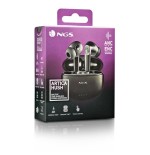 Auriculares bluetooth ngs ártica hush con estuche de carga autonomía 4h negros