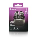 Auriculares bluetooth ngs ártica hush con estuche de carga autonomía 4h negros