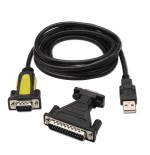 Aisens conversor usb a serie - tipo a macho a rs232 db9/m db25/m - 1.8m - negro