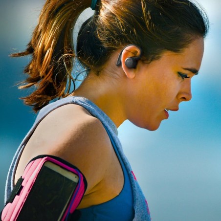 Auriculares deportivos bluetooth ngs ártica jogger con estuche de carga autonomía 10h negros