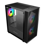Unykach mir b200 caja gaming micro atx, mini itx - lateral de vidrio templado - 3.5", 2.5" - usb-a 2.0, 3.0 y audio - 3