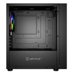 Unykach mir b200 caja gaming micro atx, mini itx - lateral de vidrio templado - 3.5", 2.5" - usb-a 2.0, 3.0 y audio - 3