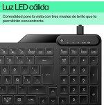 Teclado español hp con cable 400 retroiluminado