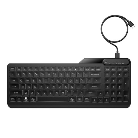 Teclado español hp con cable 400 retroiluminado
