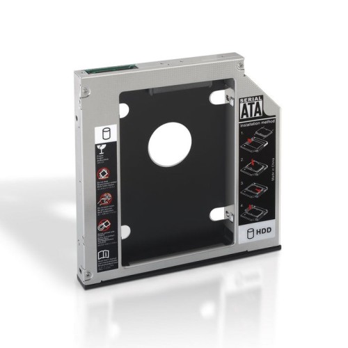Aisens adaptador portatil para sustituir dvd 12.75mm por hd/ssd 2.5'/6.35cm 7/9.5mm sata