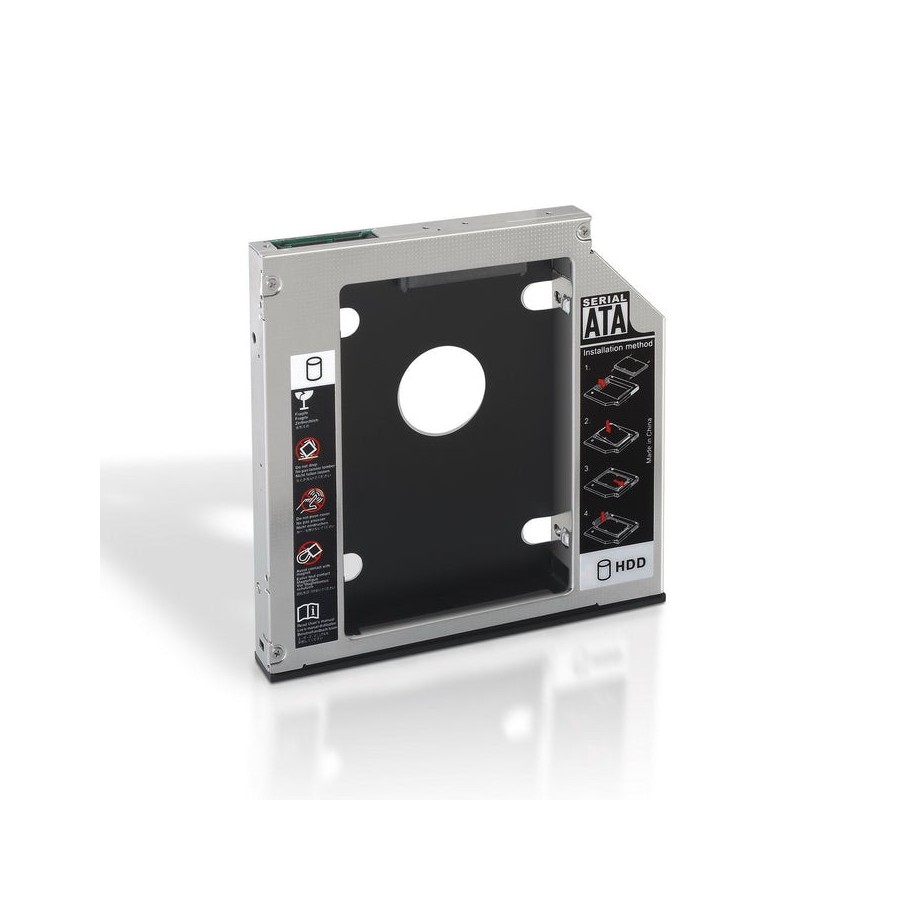 Aisens adaptador portatil para sustituir dvd 12.75mm por hd/ssd 2.5'/6.35cm 7/9.5mm sata