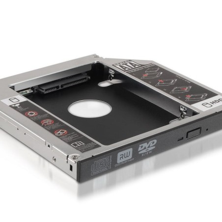 Aisens adaptador portatil para sustituir dvd 12.75mm por hd/ssd 2.5'/6.35cm 7/9.5mm sata