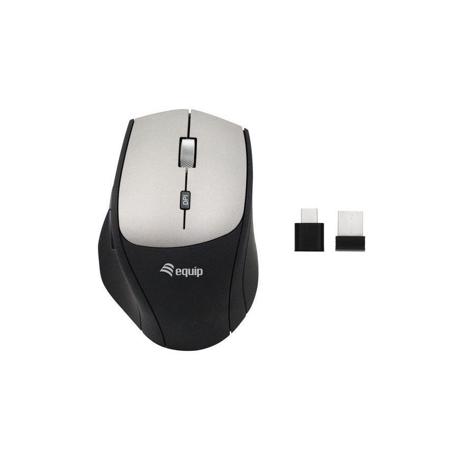 Ratón equip 245115  oficina mano derecha rf inalámbrico óptico 2400 dpi