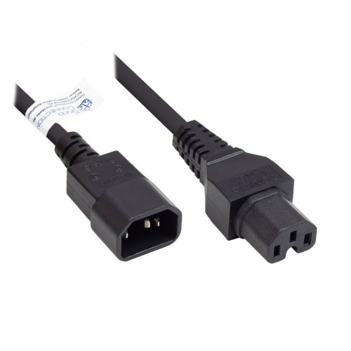 Good connections p1450-s010 cable de transmisión negro 1 m c14 acoplador c15 acoplador