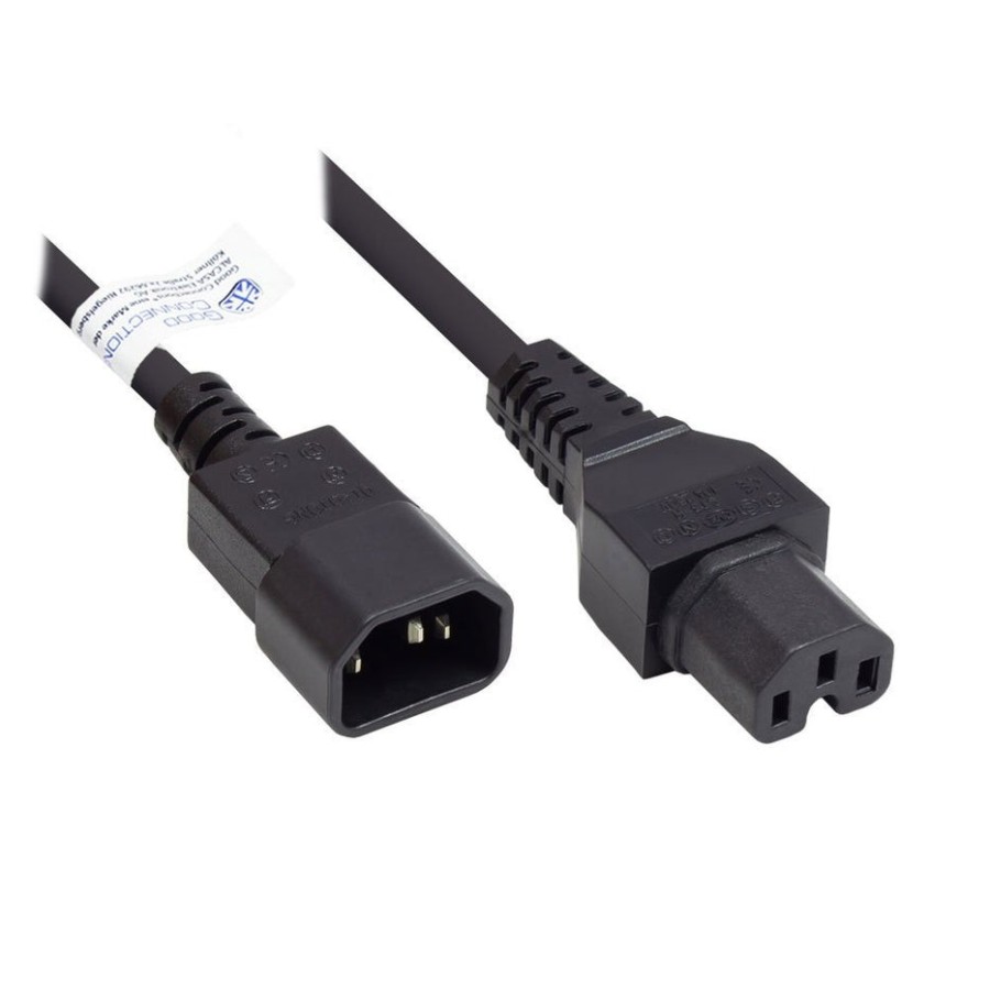 Good connections p1450-s010 cable de transmisión negro 1 m c14 acoplador c15 acoplador