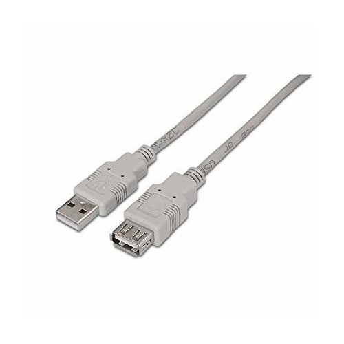 Aisens cable extension usb 2.0 - tipo a macho a hembra - 1.80m - beige