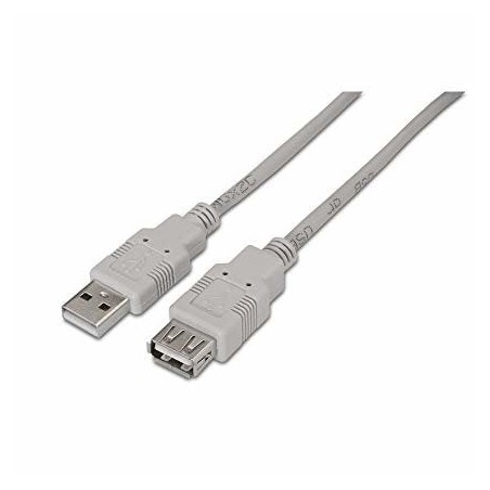 Aisens cable extension usb 2.0 - tipo a macho a hembra - 1.80m - beige