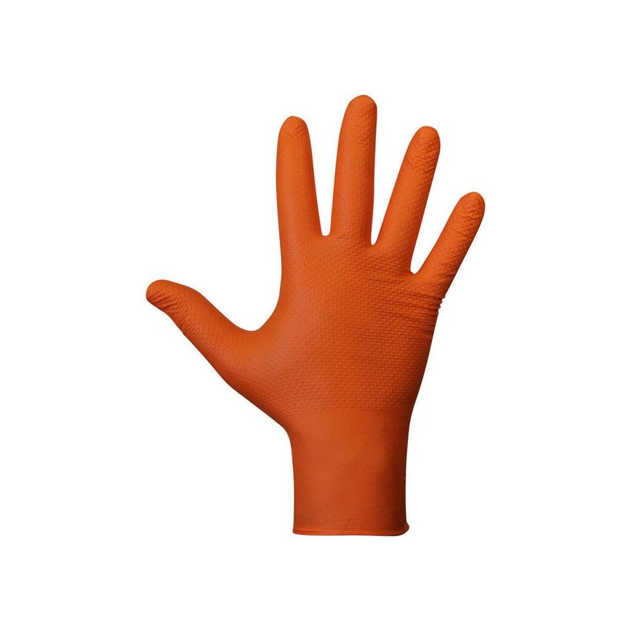 Guante agility grip nbr s/polvo naranja t9. juba