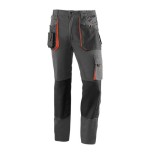Pantalón largo "top range" gris/negro/naranja. talla xl. juba