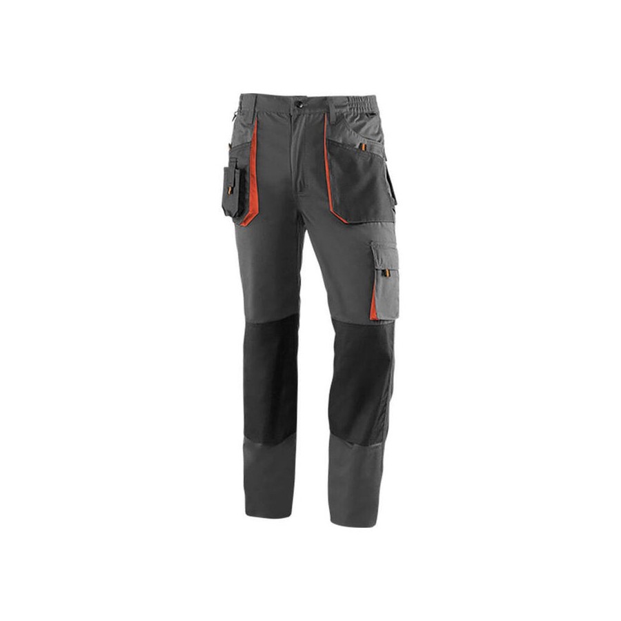 Pantalón largo "top range" gris/negro/naranja. talla 3xl. juba