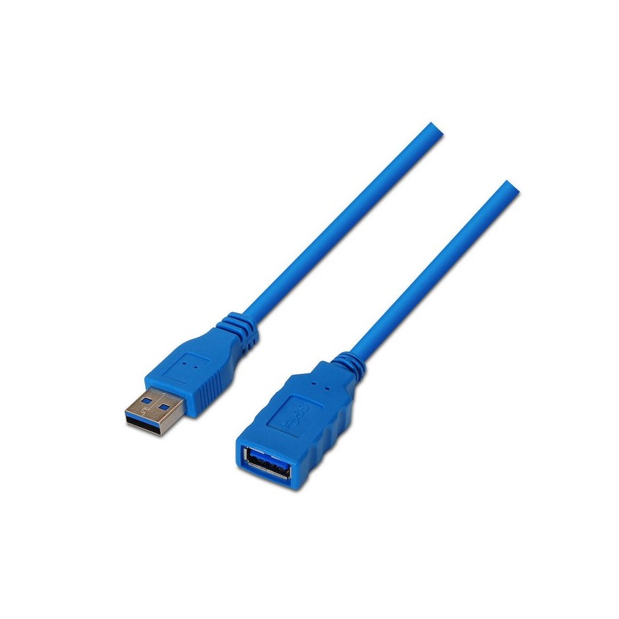 Aisens cable extension usb 3.0 - tipo a macho a a hembra - 1m - azul