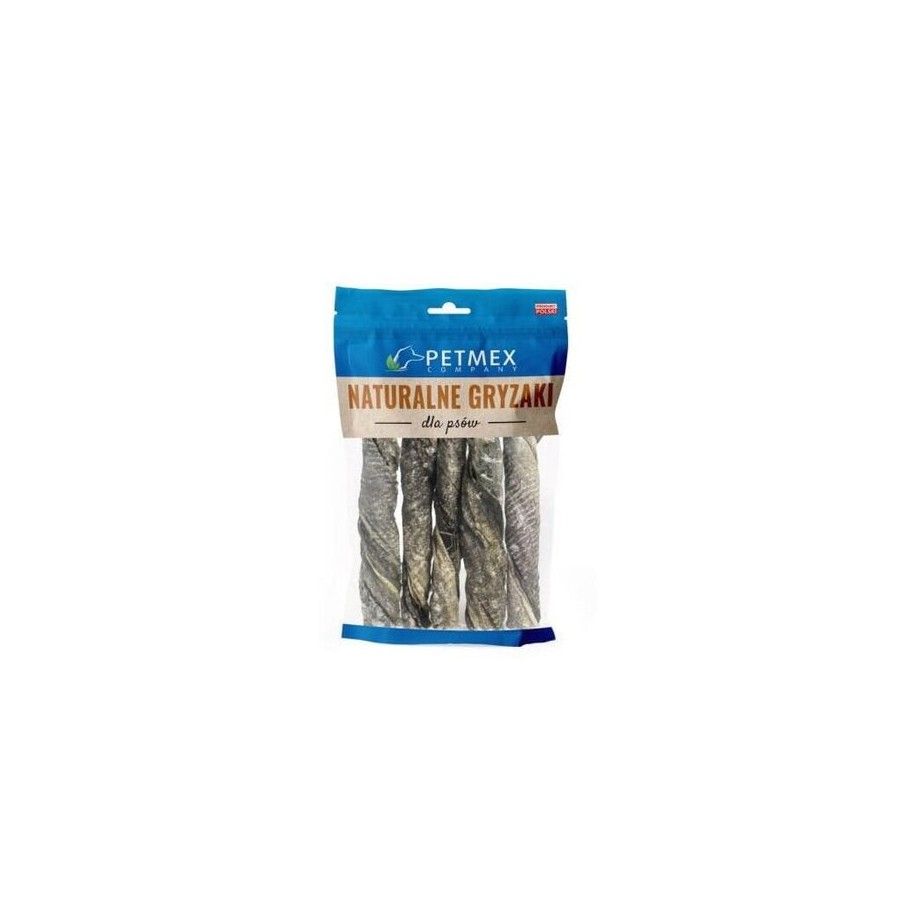 Premio para perros petmex piel de bacalao twist  200g