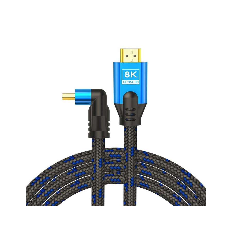 Savio cable hdmi (m) v2.1, en ángulo, 8k, hdr dinámico, cobre ofc, 5 m, cl-175