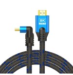 Savio cable hdmi (m) v2.1, en ángulo, 8k, hdr dinámico, cobre ofc, 5 m, cl-175