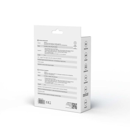 Savio cable hdmi (m) v2.1, en ángulo, 8k, hdr dinámico, cobre ofc, 5 m, cl-175