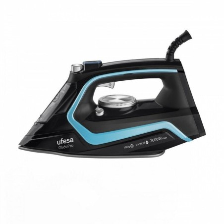 Plancha de vapor suela de cerámica vapor continuo 35 g/min ufesa pv2600 glidepro negro