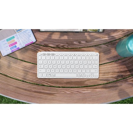 Teclado alemán logitech keys-to-go 2 universal bluetooth qwertz blanco