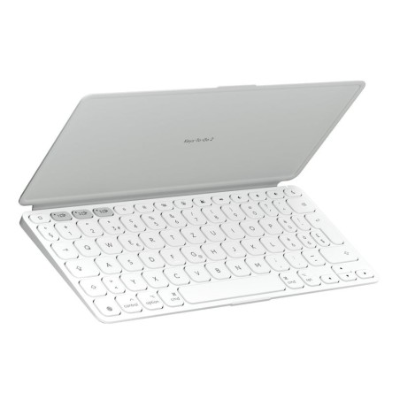 Teclado alemán logitech keys-to-go 2 universal bluetooth qwertz blanco