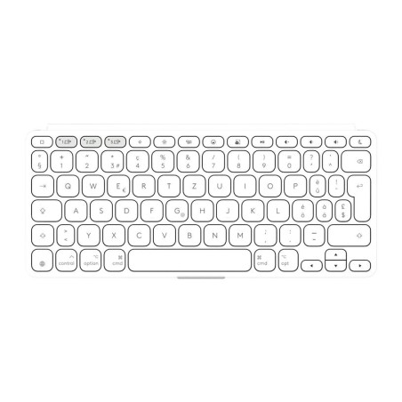 Teclado alemán logitech keys-to-go 2 universal bluetooth qwertz blanco