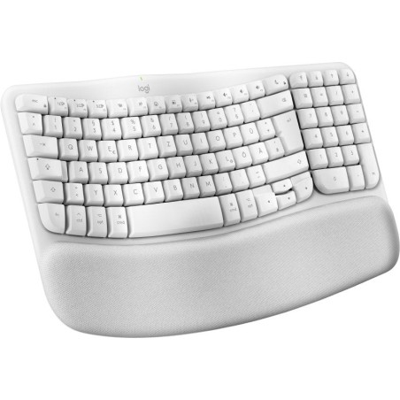 Teclado alemán logitech wave keys for mac hogar / oficina bluetooth qwertz blanco