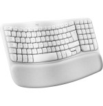 Teclado alemán logitech wave keys for mac hogar / oficina bluetooth qwertz blanco