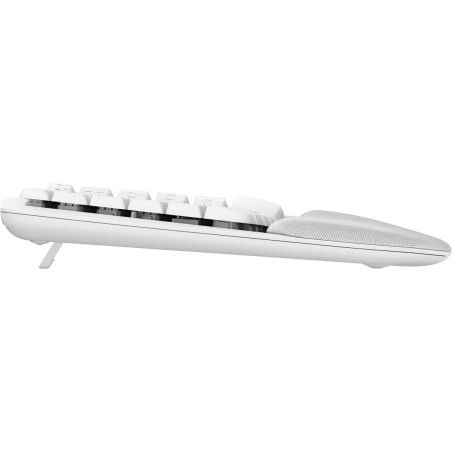 Teclado alemán logitech wave keys for mac hogar / oficina bluetooth qwertz blanco