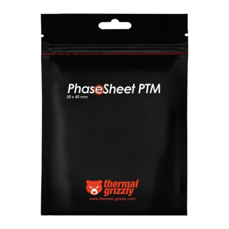 Almohadillas térmicas thermal grizzly phasesheet ptm 50 x 40 mm grises tg-ps-50-40