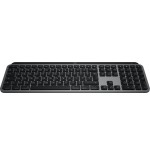 Teclado ingles logitech mx keys s for mac oficina rf wireless + bluetooth qwerty internacional de ee.uu. aluminio, negro